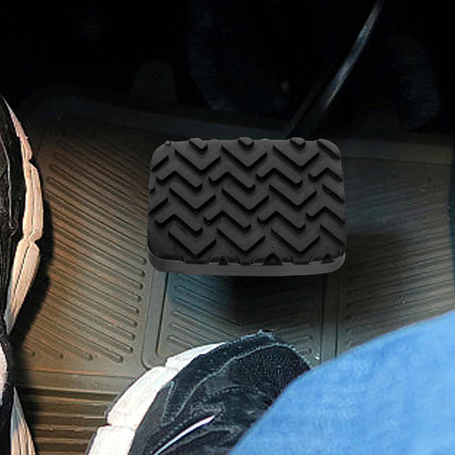 1 Pair Brake Pedal Covers Rubber Pads for Clutch and Brake Pedals Wear-Resistant Easy to Install for Automotive Use Black Replacement Car