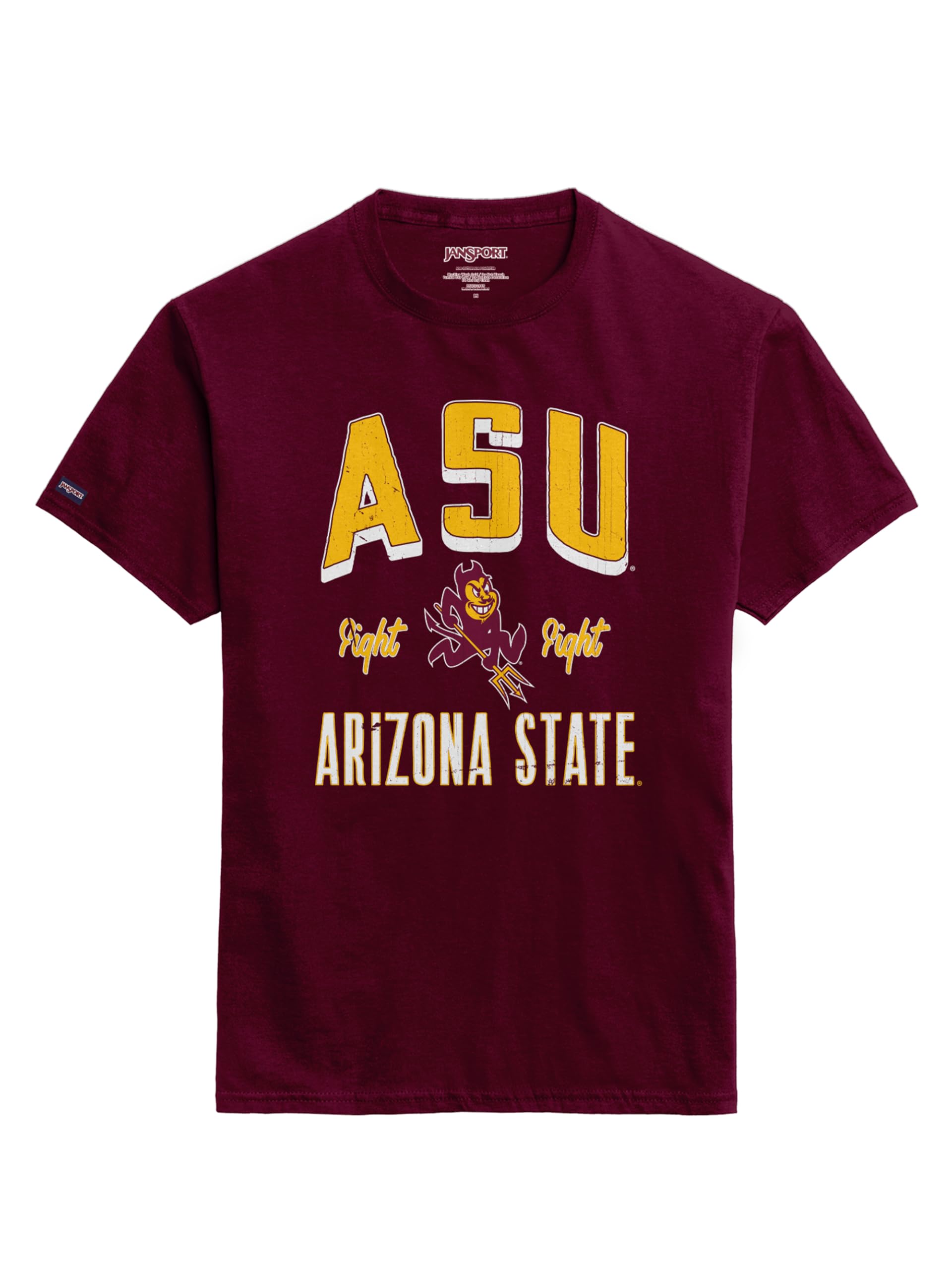 JanSport NCAA Officially Licensed Campus Short Sleeve T Shirt for Men, Soft &amp; Breathable Pre-Shrunk Cotton Crewneck T Shirt