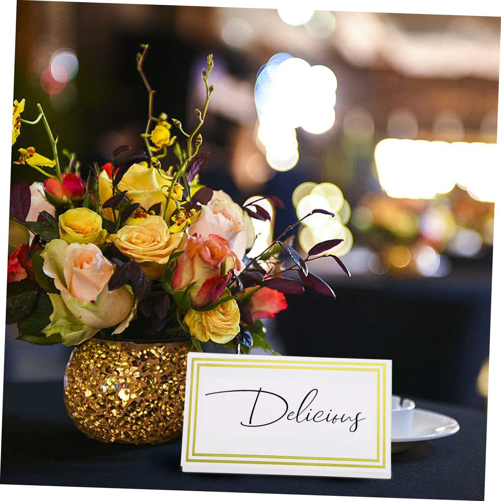 NUOBESTY 180stücke Tischkarten Mit Bronzierten Kanten Für Hochzeiten Und Dinnerpartys Platzkarten Dickem Einfach Zu Beschriften Für Veranstaltung