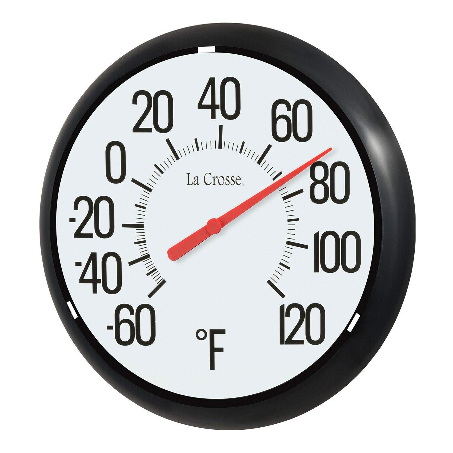 La Crosse 104-134 13.25 Round Indoor/Outdoor Analog Dial Thermometer
