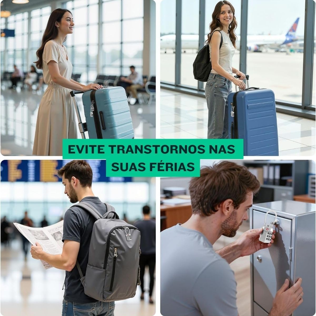 Cadeado 33mm com Segredo 3 Dígitos Cabo De Aço Alça Longa Senha Mala Viagem Aeroporto Mochila Armario Academia Anti Furto (Cores Sortidas) Aprovado pela TSA Cadeado 33mm com Segredo 3 Dígitos Cabo De Aço Alça Longa Senha Mala Viagem Aeroporto Mochila Armario Academia Anti Furto (Cores Sortidas) Aprovado pela TSA