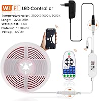 Vista 3 de KISUFU Tira de luces LED de neón COB de 12 V, IP68, impermeable, flexible, regulable, para el hogar, cocina, sala de estar, decoración de bricolaje