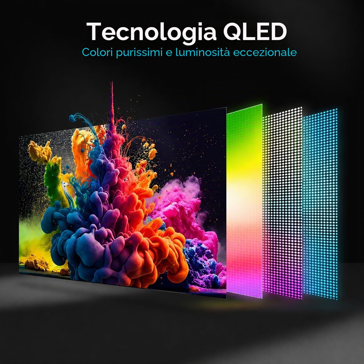 Nilait Luxe 50UD8004SWOS Smart TV QLED 4K UHD da 50 Pollici, WebOS, HDR, Dolby Audio, WiFi, Ultra Slim, Televisore Intelligente da 50"