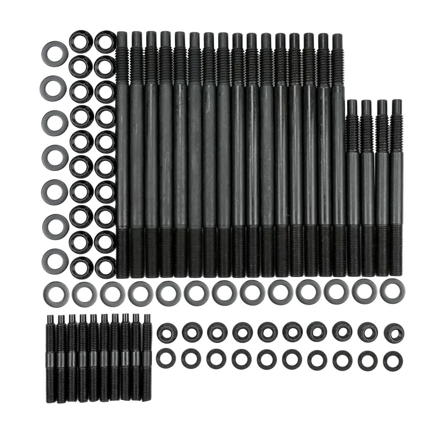 Steel Head Studs Bolts Kit Compatible with 19972003 Chevy