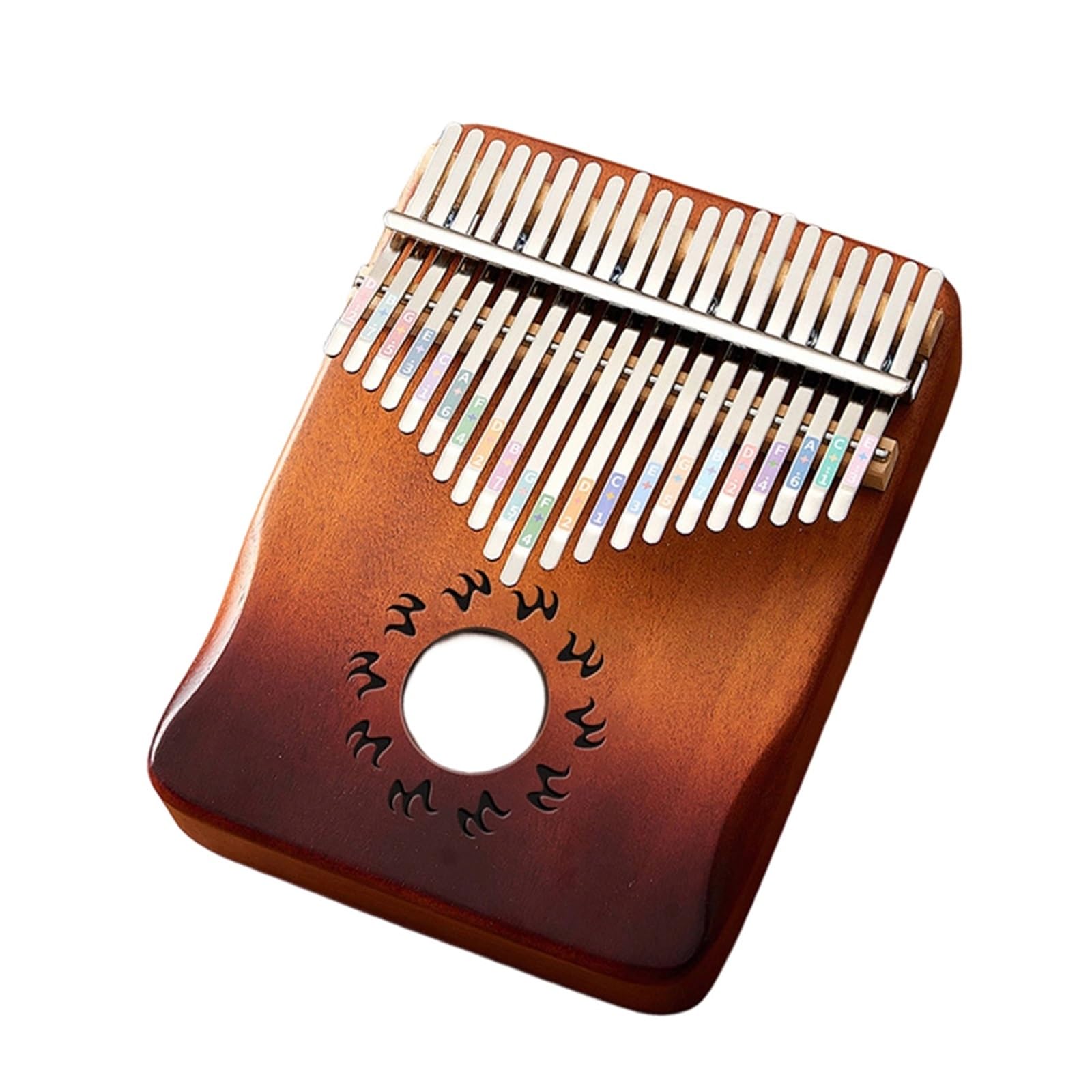 Profesional 17 21 Color De Sonido Kalimba Instrumento De Juego Portátil Con Patrón(3)