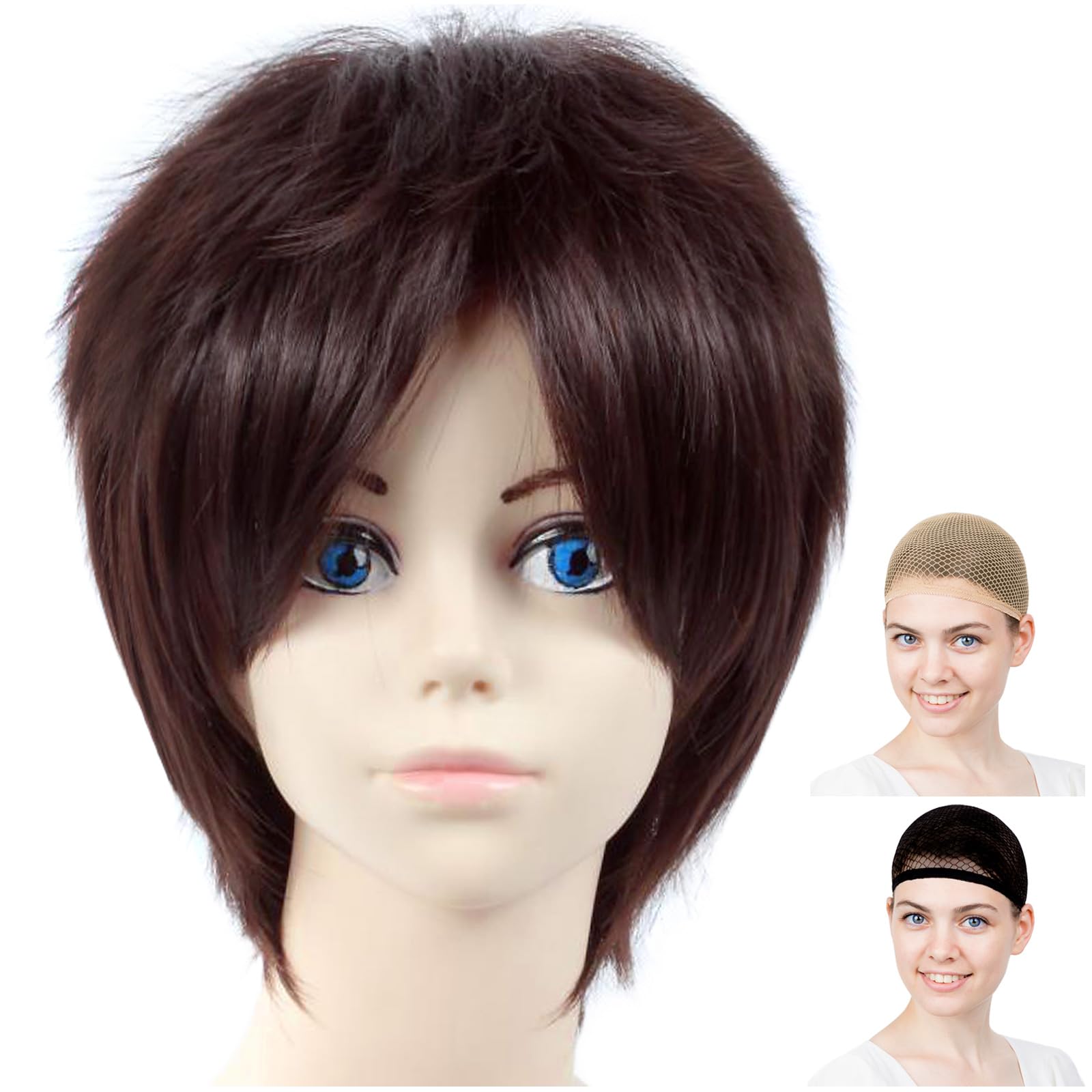 Amazon.co.jp: [CaseEden] コスプレ ウィッグ ショートヘア ショート