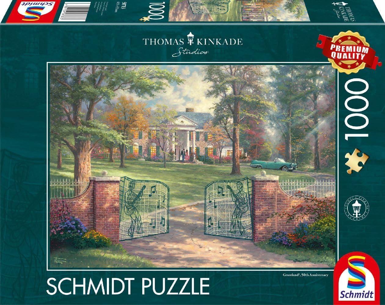 Schmidt Spiele Thomas Kinkade 58783 Graceland 50th Anniversary Jigsaw Puzzle 1000 Pieces Multi-Coloured