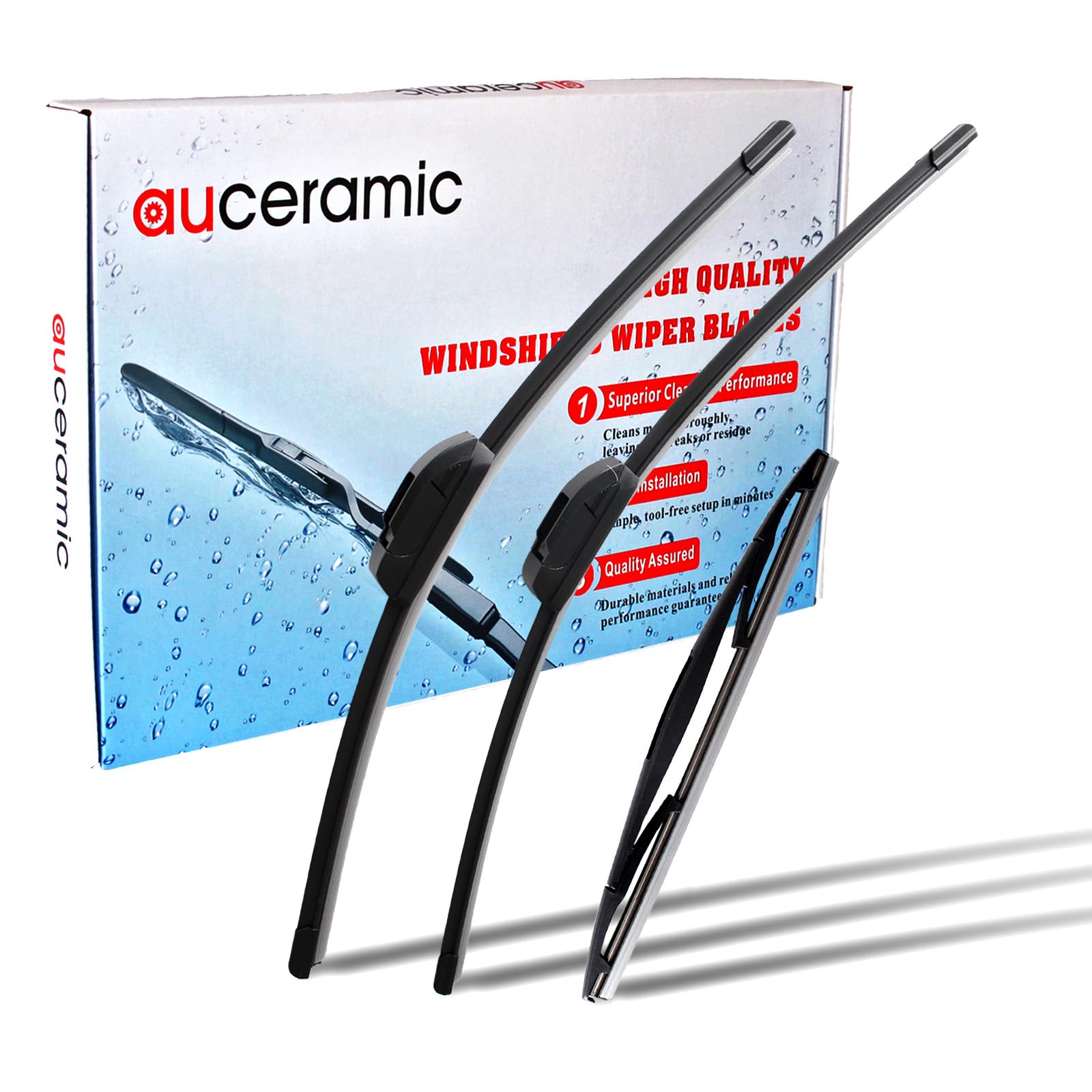 AUCERAMIC 3 Wiper Blades Fit for 2014 2015 2016 2017 2018 BMW X5 F15 Windshield Wiper Bla…