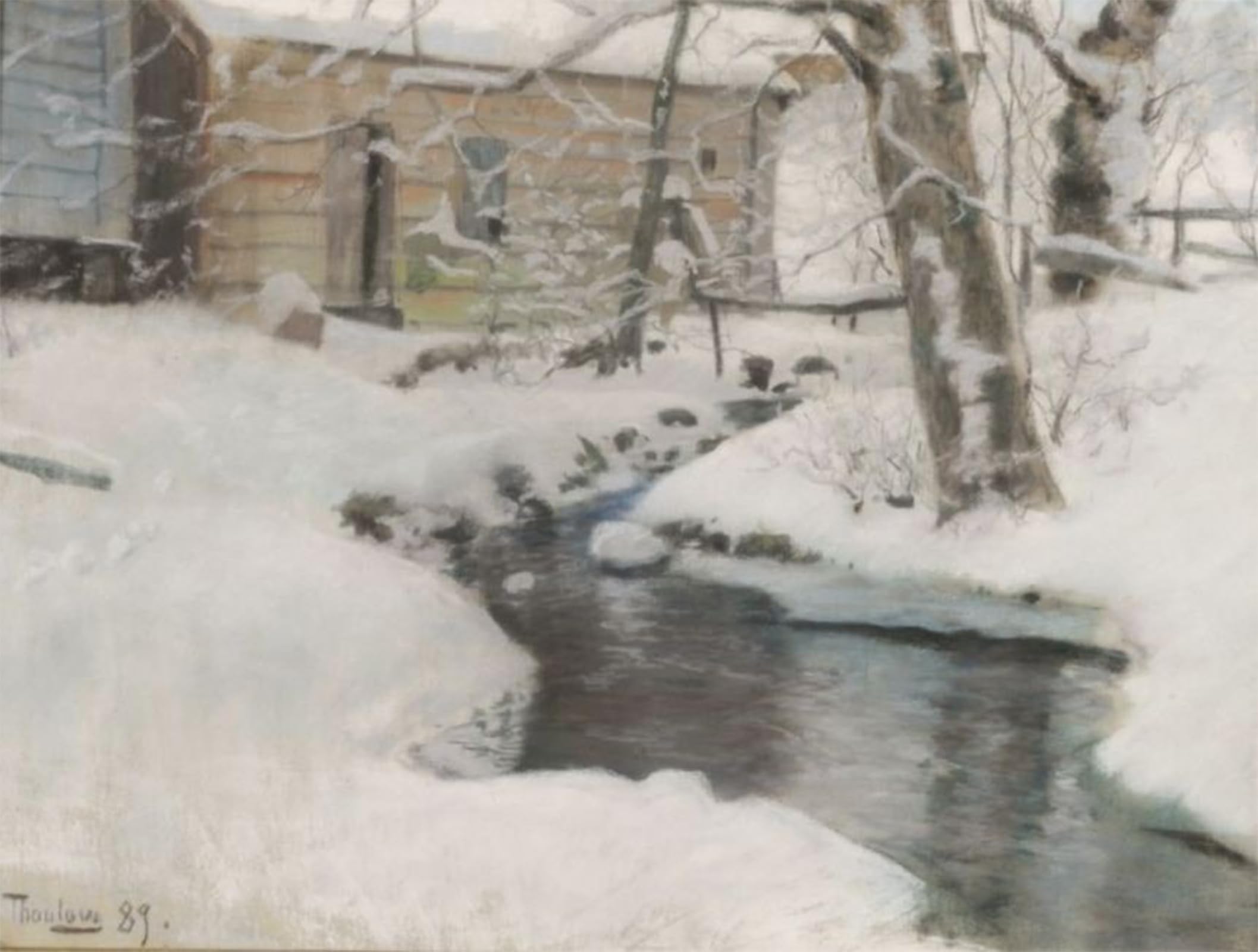 POSTERIIk Famous Print Pop Art Wall Art Graffiti Winter Scene Frits Thaulow Art Prints for Home Decor 60x90cm