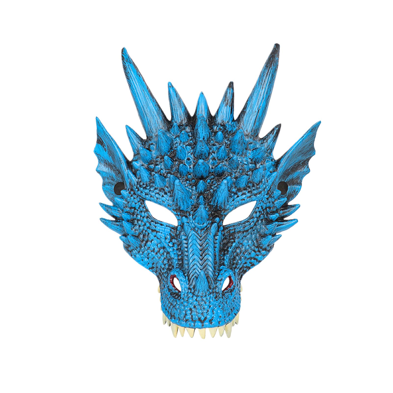 lopituwe Chic Animal Cosplay Mask For Halloween Costume Parties Mask Cosplay PU Dragon Mask Animal Mask Party Mask Masks 2. PU, DarkBlue