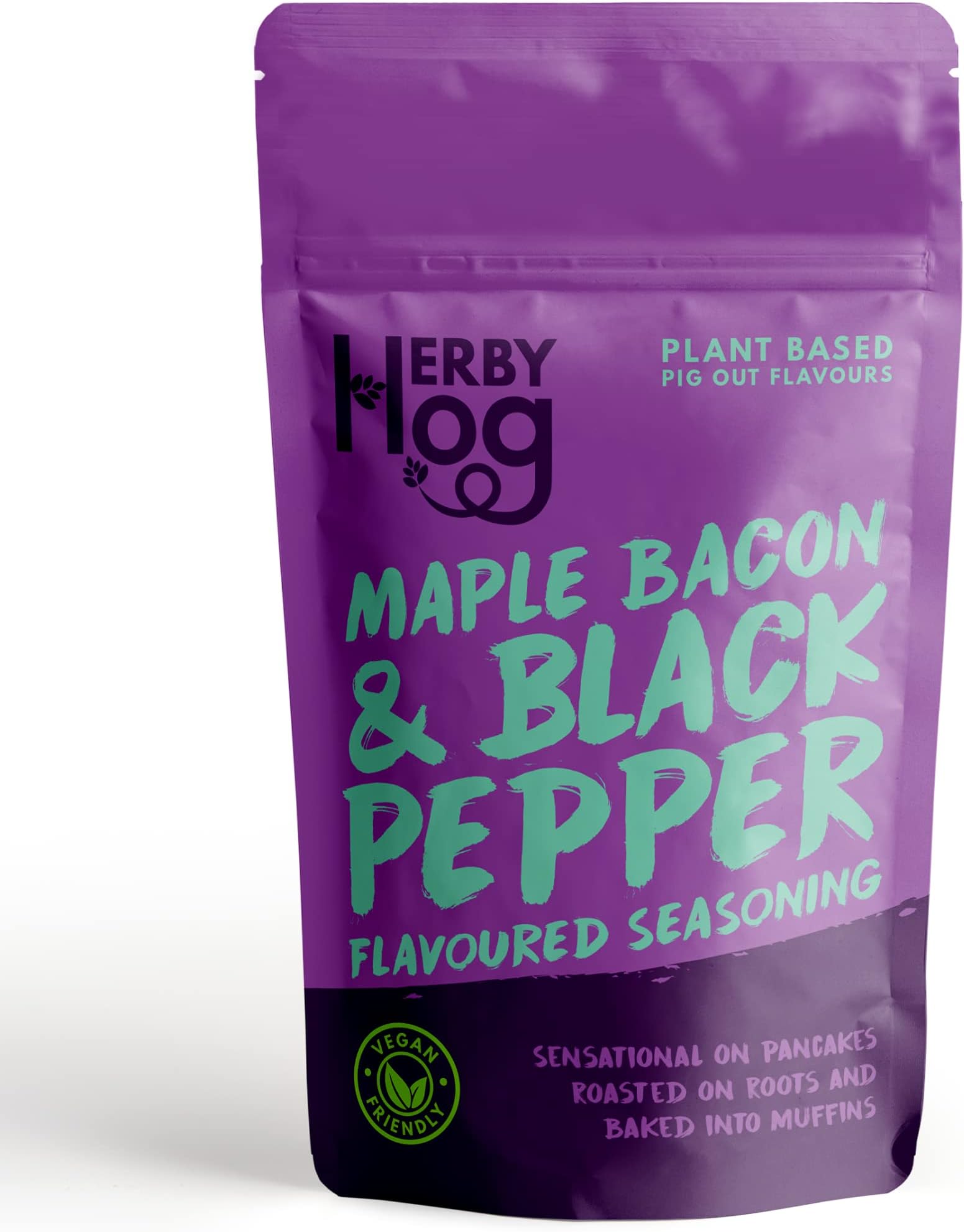Maple, Bacon and Black Pepper Flavoured Seasoning 60g | The Herby Hog | Vegan