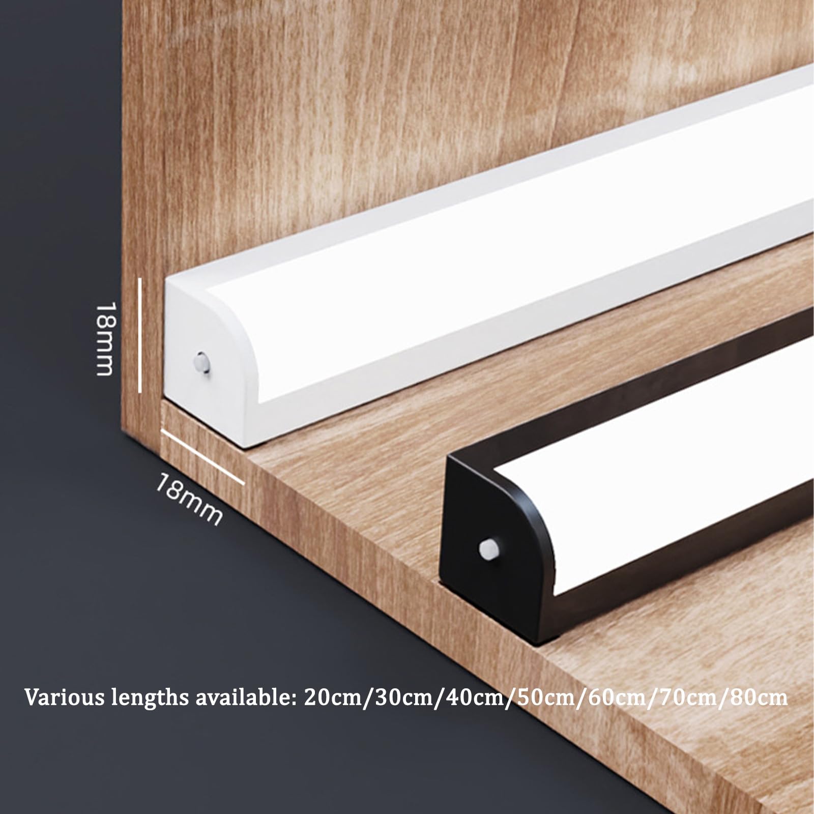 LED Schrankbeleuchtung Akku Wandleuchten mit Fernbedienung Dimmbare Wandbeleuchtung USB Aufladbar Magnetische Wandleuchte Unterbauleuchte Küche Wohnzimmer Schlafzimmer (Weiß,60cm)