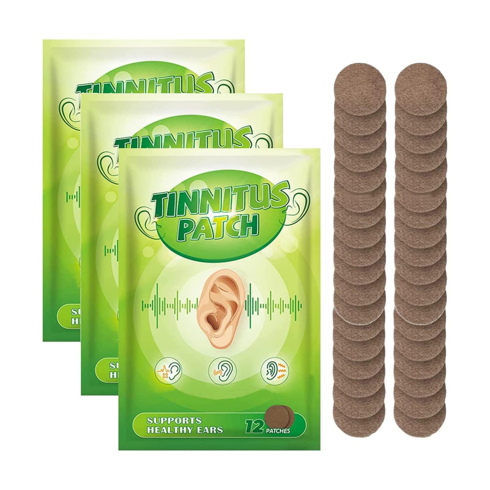 36pcs Tinnitus Ear Patch Natural Formula Ear Patches Ear Care