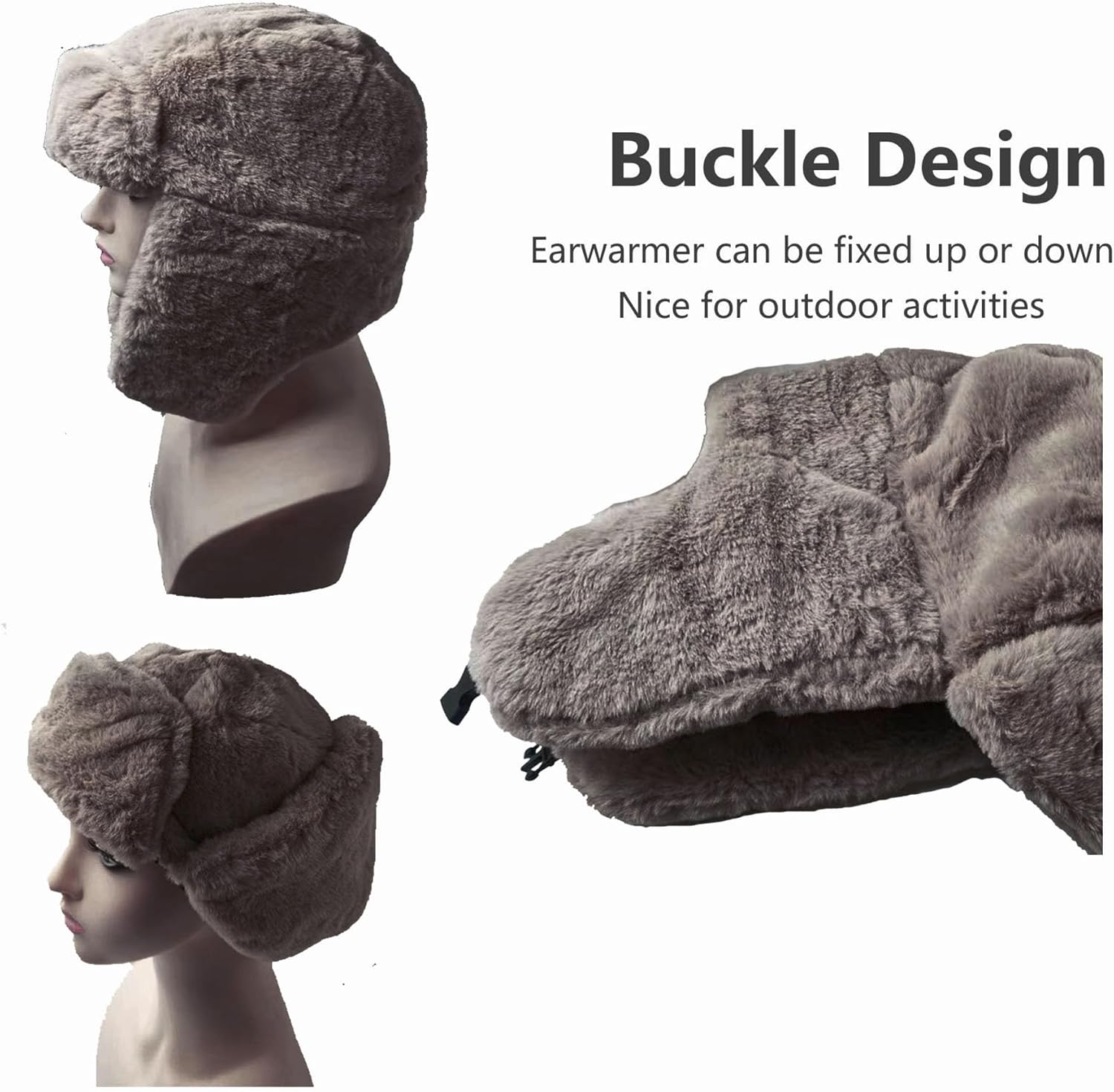 LEISUREWEEK Trapper Hat Warm Winter Hats for Men Women Ushanka Trooper Hat with Earflaps Hunting Hat - Image 3