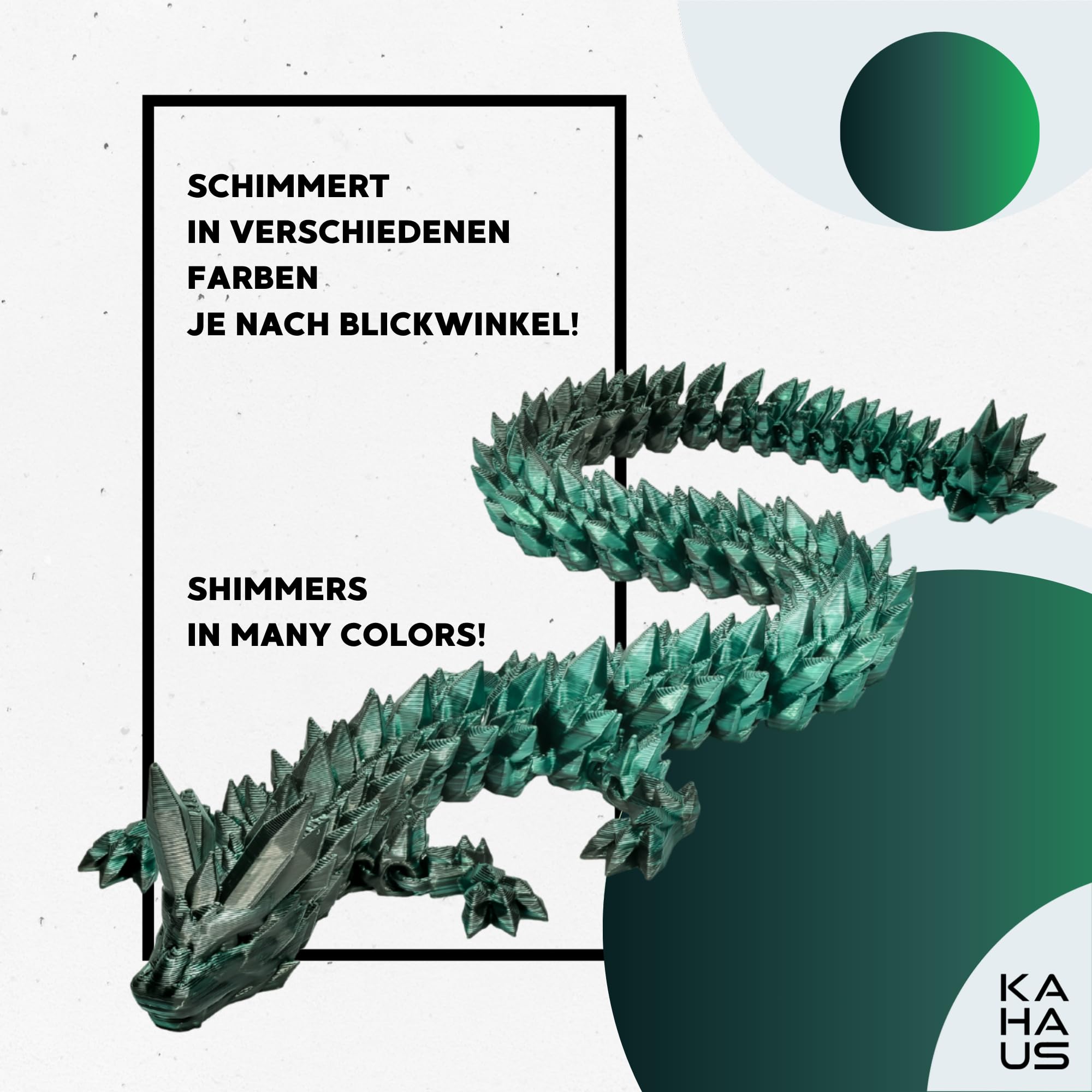 3D Decorative Dragon Sculpture in Egg - 36 cm, Black-Green Collectible Object with 12 cm Egg, Fantasy Home Décor (14+) - Image 3