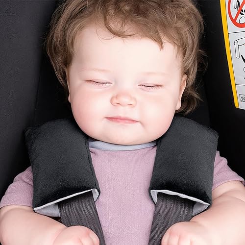 Miniatura 109 de COOLBEBE Correas de asiento de automóvil para bebés y niños, fundas de cinturón de seguridad súper suaves para todos los asientos de Negro