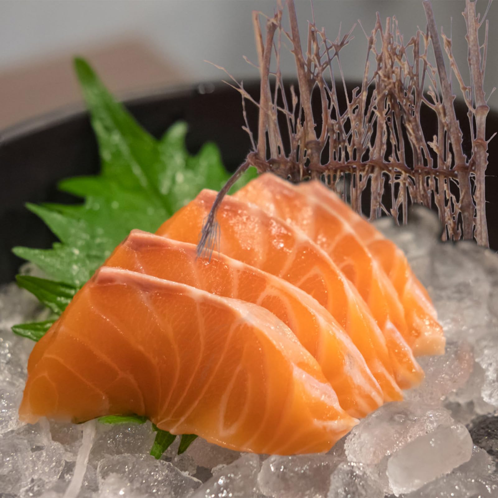 Happyyami Lot de 6 décorations japonaises en bambou pour sushis, mini clôture, sashimi, assiette de service pour sushis, bar, restaurant, décoration de bureau pour faire des sushis