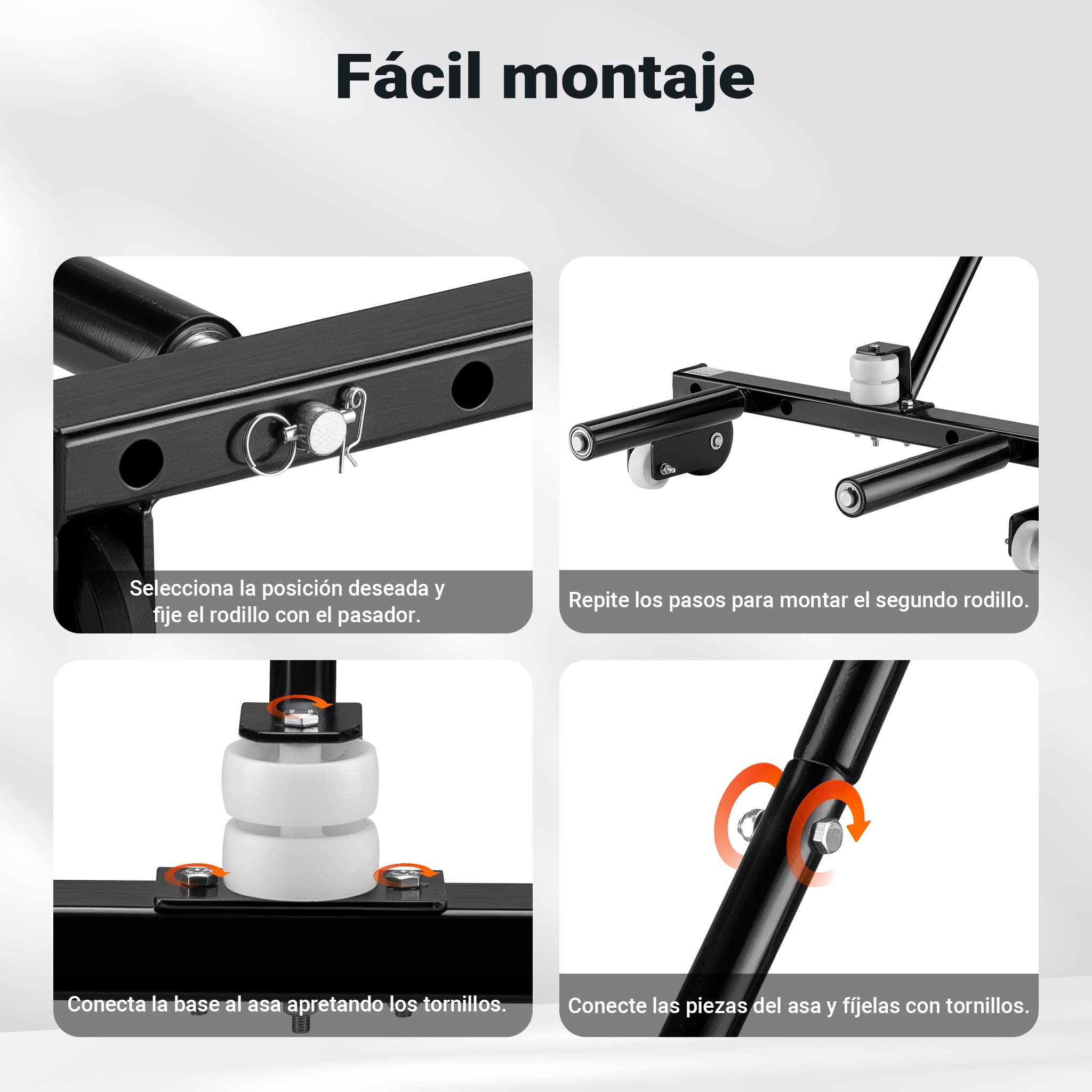 XPOtool Carro Ayuda Montaje de Ruedas 250kg en Acero Elevador para neumáticos de 17-56,5cm (6,5-22,5") Cambio Montaje de neumáticos Ruedas