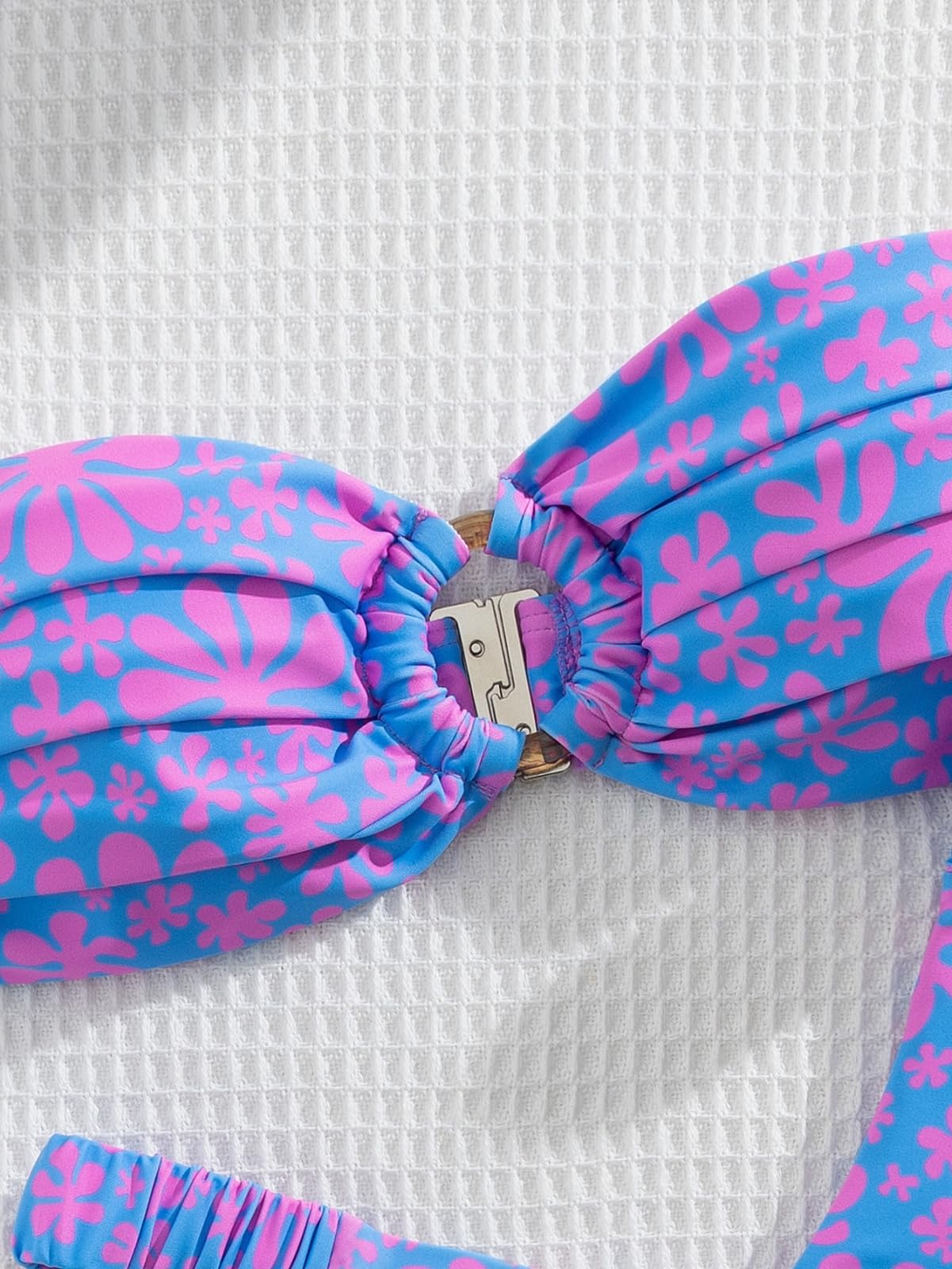 Bikini Mujer Conjunto De Impresión Floral Las Mujeres Corte Alto Dos Piezas Traje Baño-lvse-m