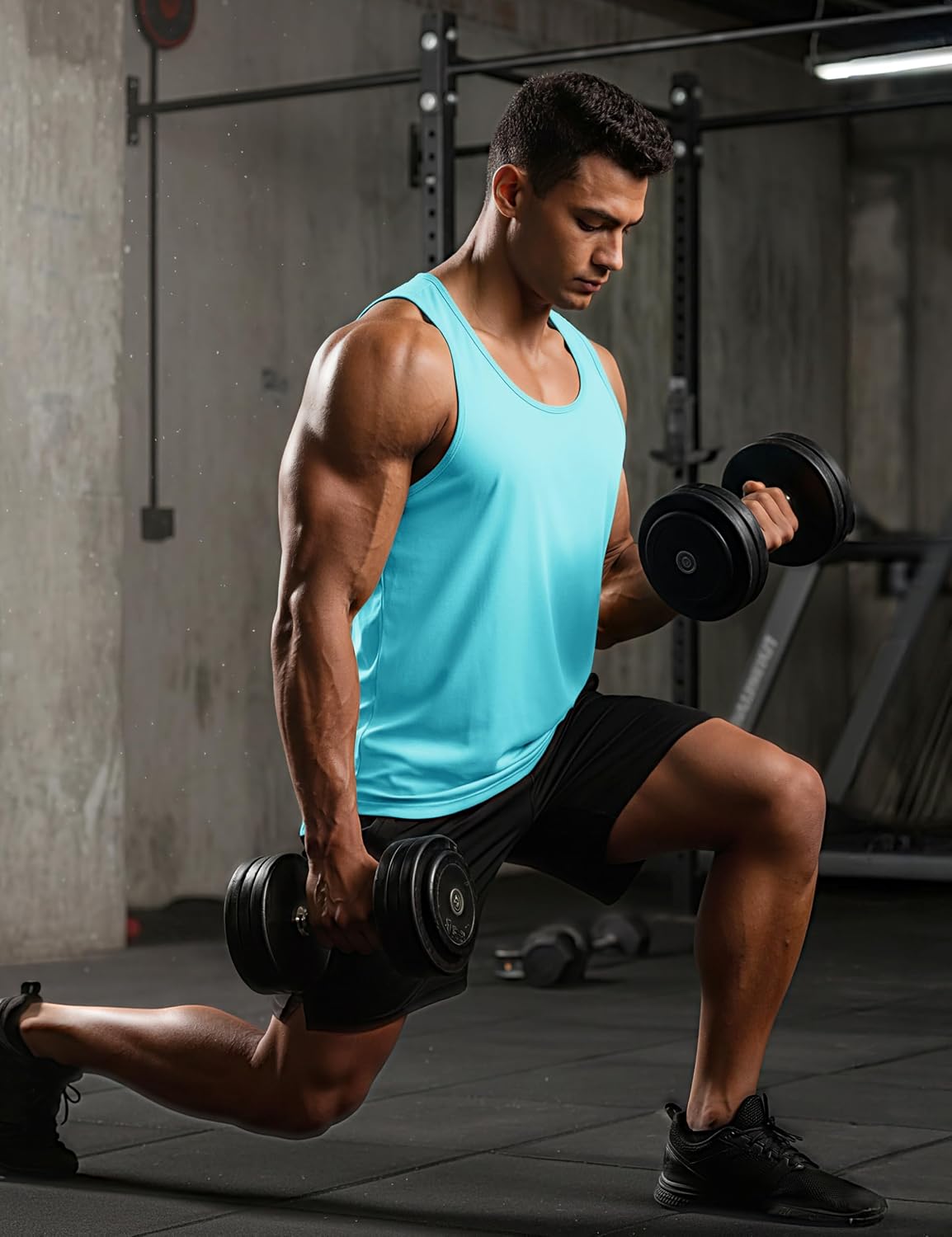 TACVASEN Men's Workout Tank Tops Sleeveless UPF 50+ Summer Sun Shirts Quick Dry for Running Swim Gym Beach image 3
