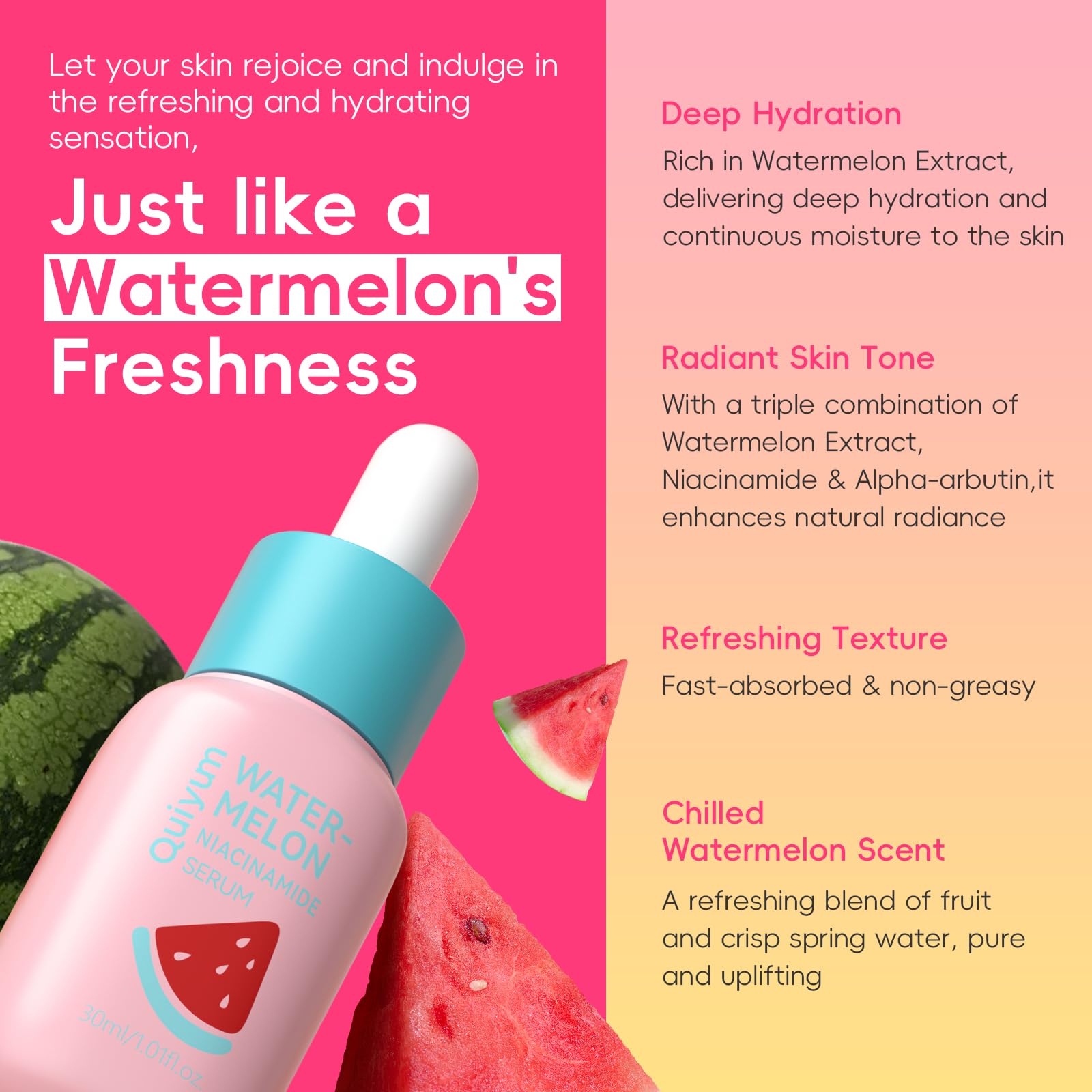 QUIYUM Watermelon & Niacinamide Skincare Set