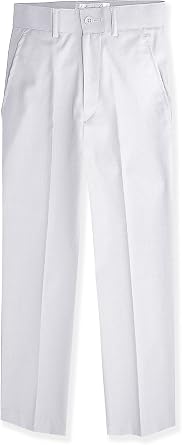 Boys Flat Front Slacks Slim Fit Dress Pants