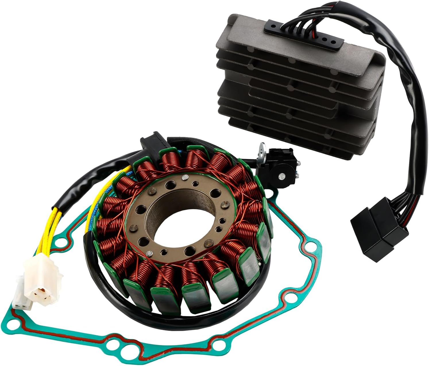 Artudatech Regulator Stator Rotor Gasket Kit Fit for Suzuki GSX1300R GSX1300 Hayabusa 1300 1999-2007, GSX1300RZ GSX1300 Hayabusa 1300 1999 2000 2001 2002 2003-2007 32101-24F00 32101-24F10 11483-24F00