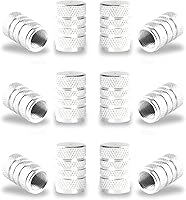 Vista 7 de SINGARO 12 tapas de vástago de válvula de neumático, accesorios exteriores de automóvil, cubierta de válvula de aleación de aluminio universal