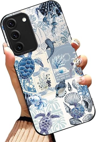 Yomjew Aesthetics Collage Sea Turtles Phone Case for Samsung Galaxy S22 5G Case 