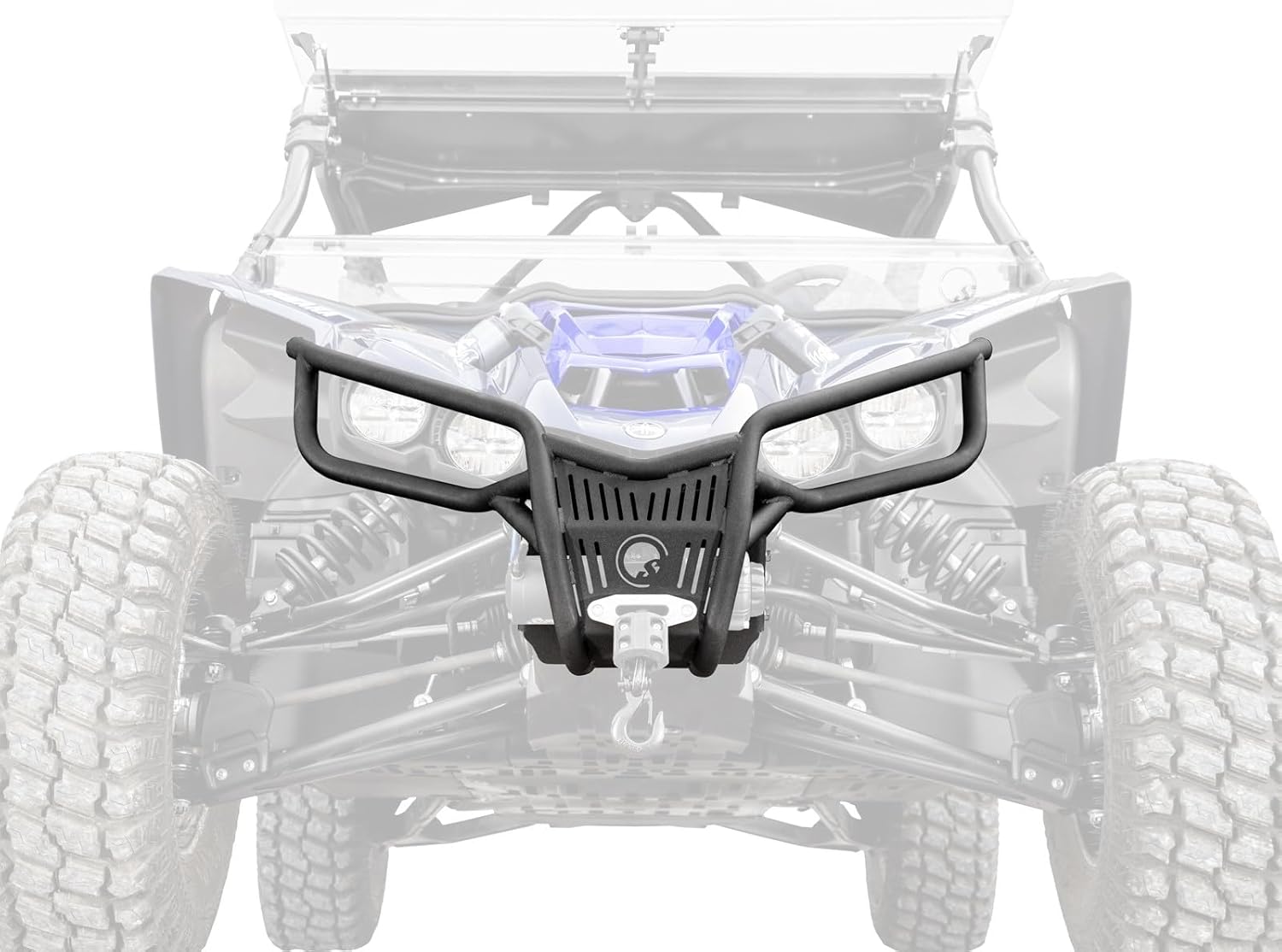 SuperATV Winch Ready Front Bumper for 2016+ Yamaha YXZ, Heavy Duty Steel Tubing, Built-In Mounting Bracket for SuperATV's 3500lb. Winch, Bolt-On Mounting, Full Front Coverage, See Fitment, USA Made