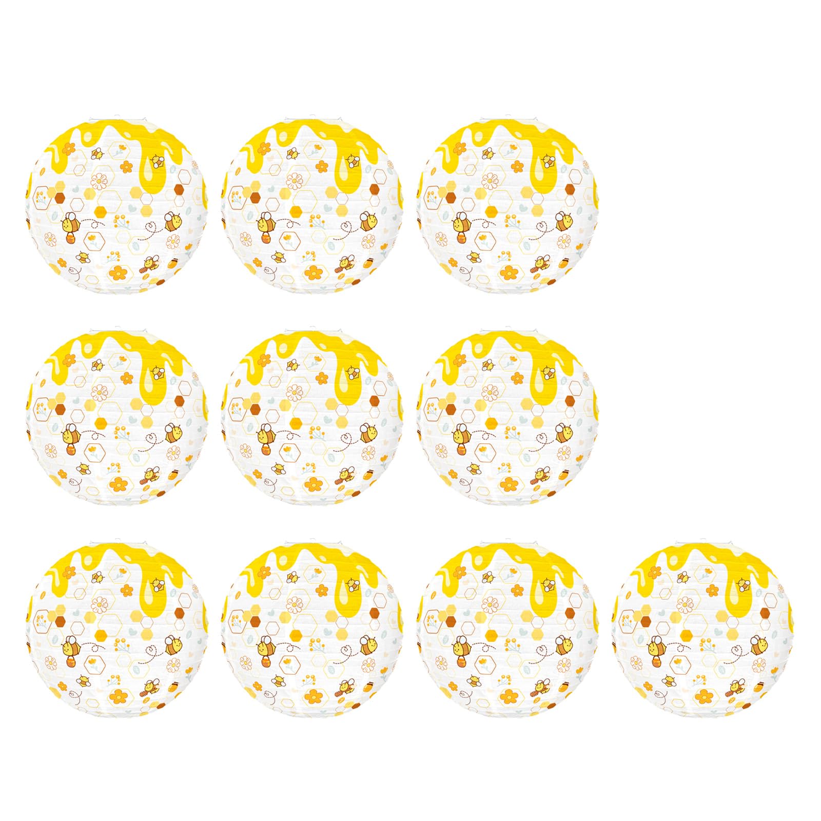 Jazuaiao Of 10 Honeybees Lights Round Festival Lights for Birthday Wedding and Festival Party Atmospheres Creation Birthday Party Light