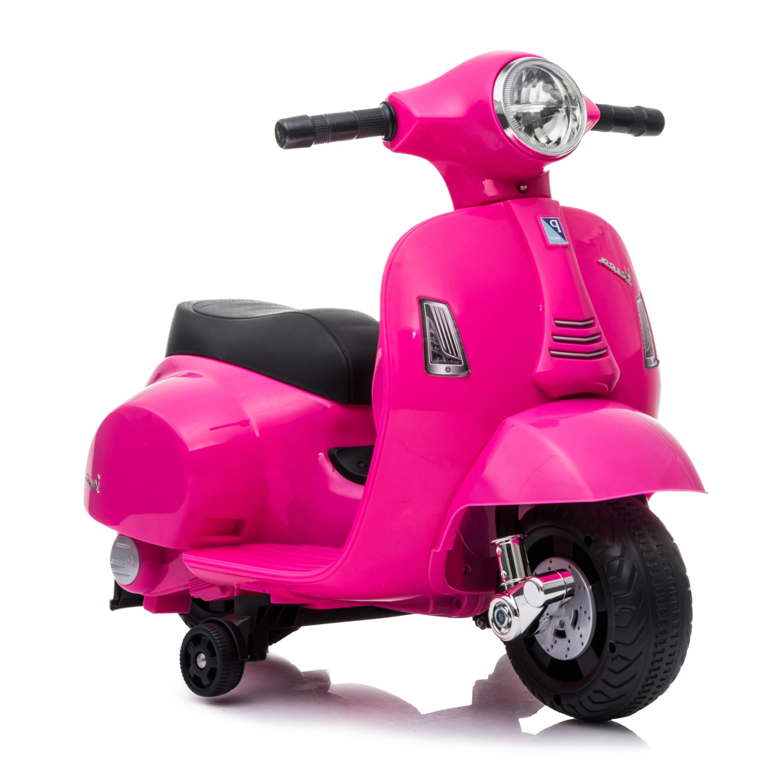TURBO CHALLENGE - Vespa GTS - Portador Eléctrico - 119153 - Scooter - Rosa - Listo para Rodar - Máximo 25Kg - Plástico - Baterías Recargables - A Partir de 24 Meses