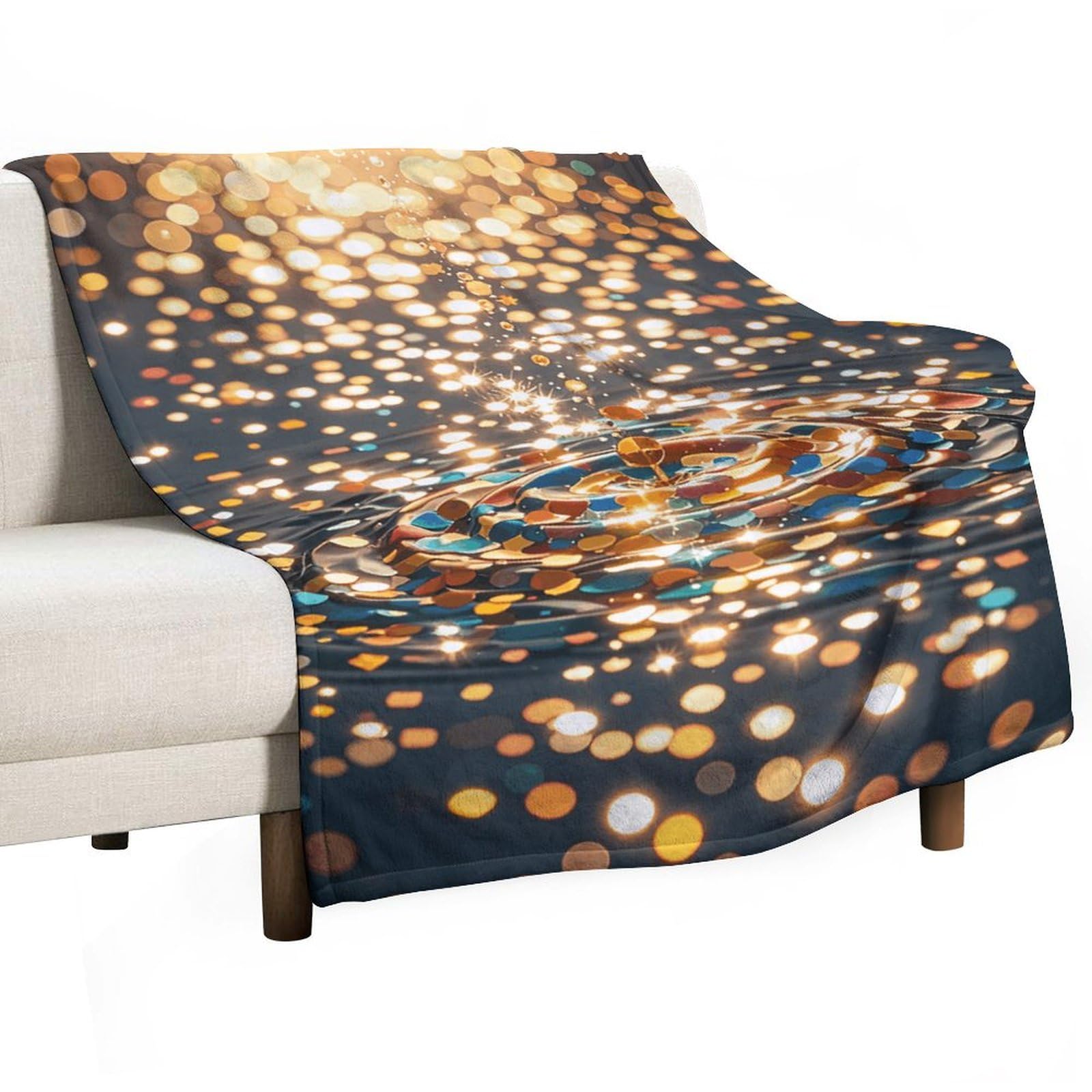 Couverture flanelle voyage et camping plaid léger imprimé pour pique-nique