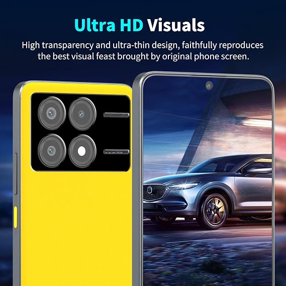 Didisky 3+2 Pack Screen Protector for Xiaomi Poco X6 Pro 5G, 3 Pack Tempered Glass Screen Protector with 2 Pack Camera Lens Protector, 9H,Easy to Install,Scratch-Resistant, HD