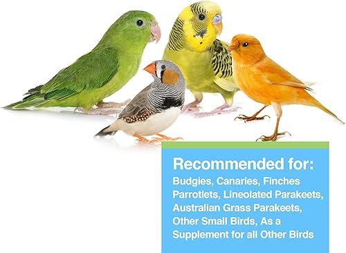 Miniatura 3 de Hari Comida para pájaros tropicales para periquitos, canarios, pinzones y otras aves pequeñas, alimento para loros hagen, con gránulos de huevo,