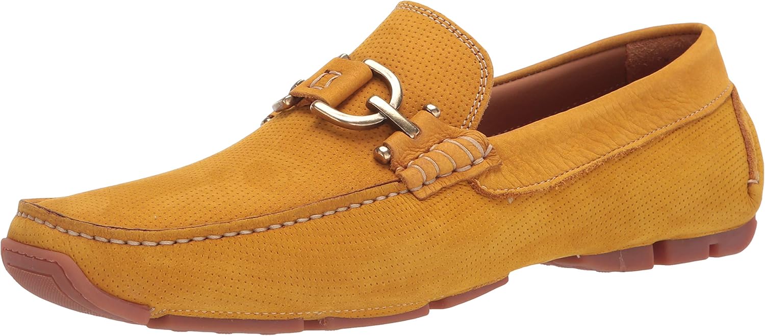 Donald Pliner mens Driver Driving Style Loafer, Orchre, 7 US