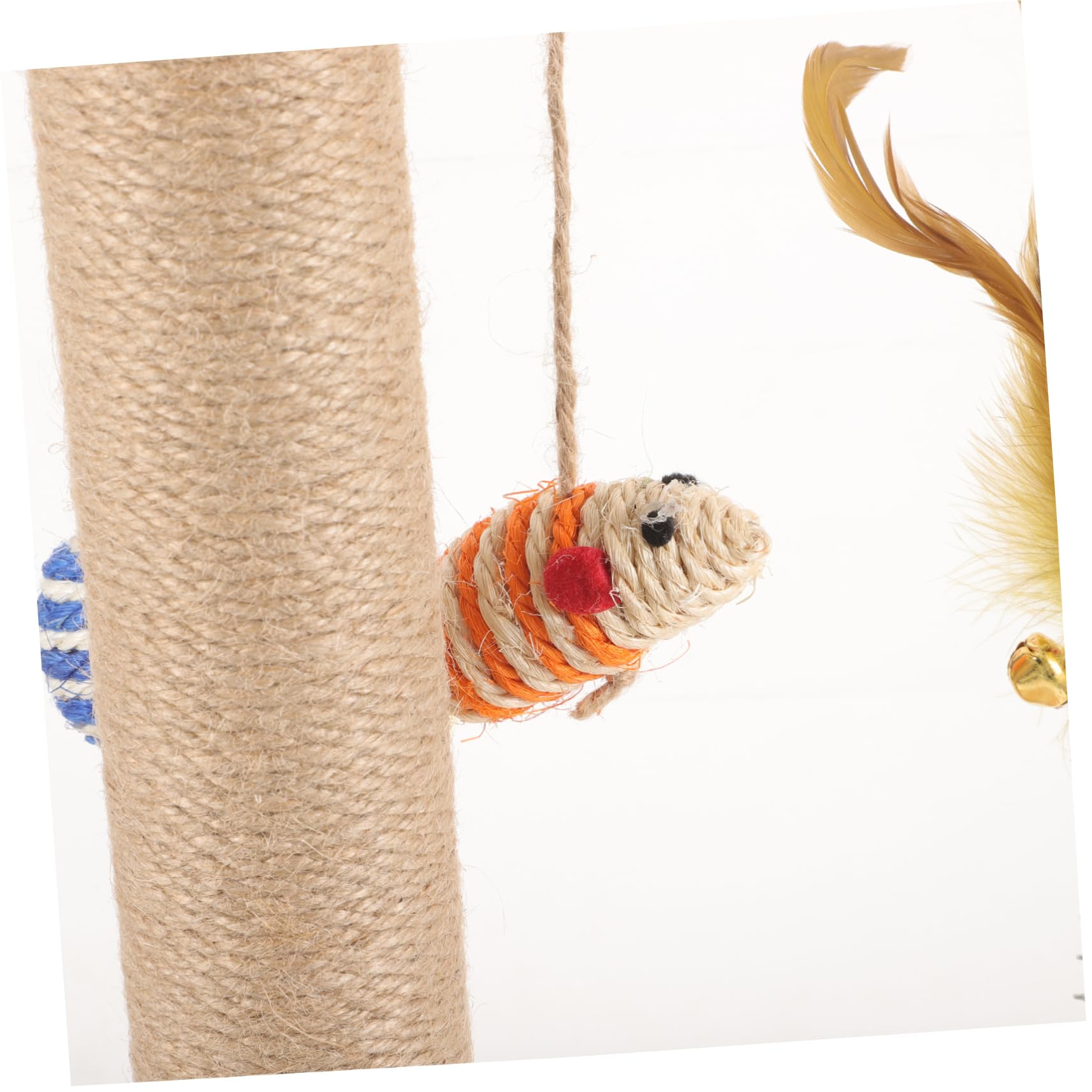 BESPORTBLE Rascador para Gatos De Sisal Natural Hecho De Seguro con Juguete para Rascar como Rascador De Suelo para Gatitos