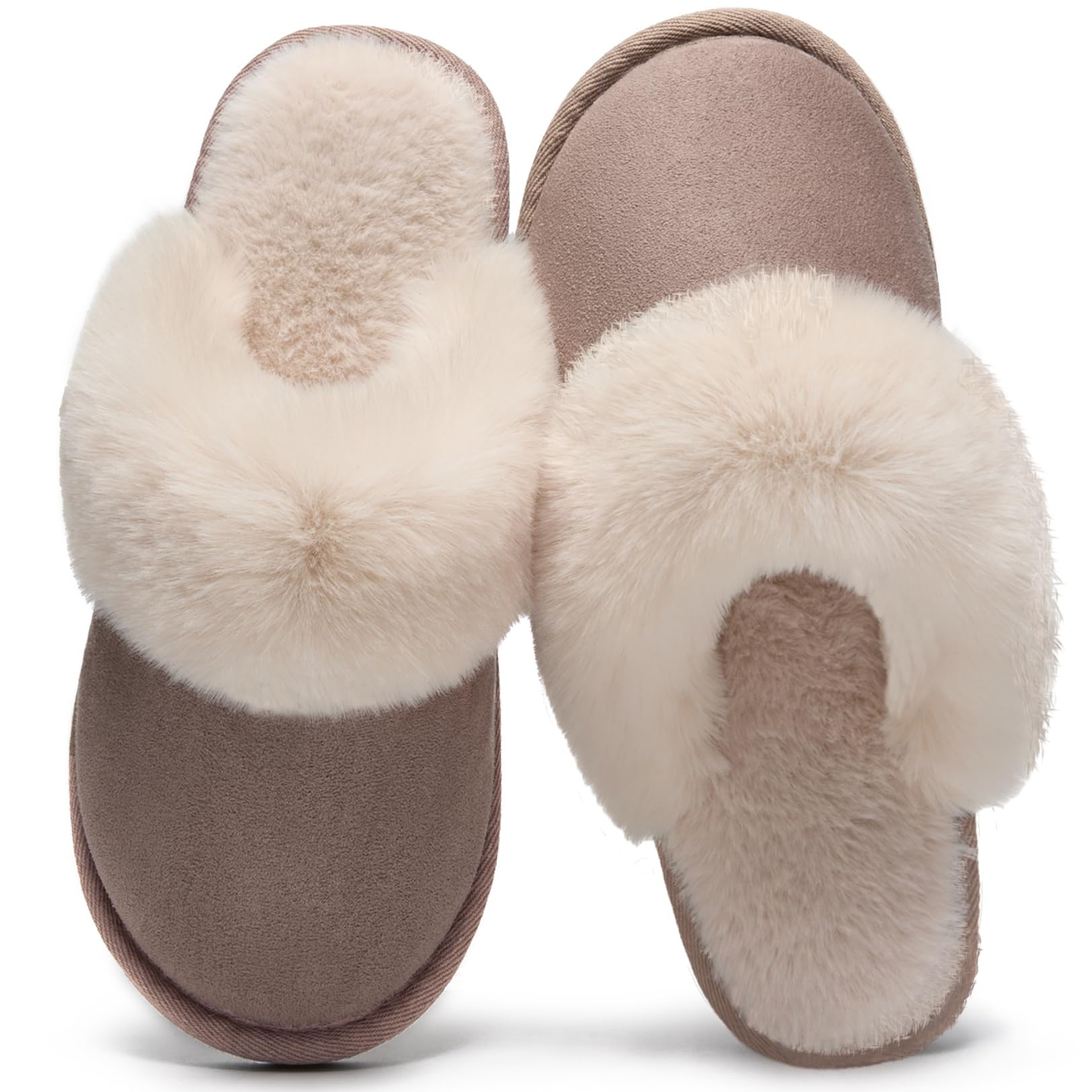 Misolin Hausschuhe Damen Herren Winter Wärme With Memory Foam Weiche Flache Plüsch Slippers Rutschfeste Bequem Pantoffeln Indoor Outdoor