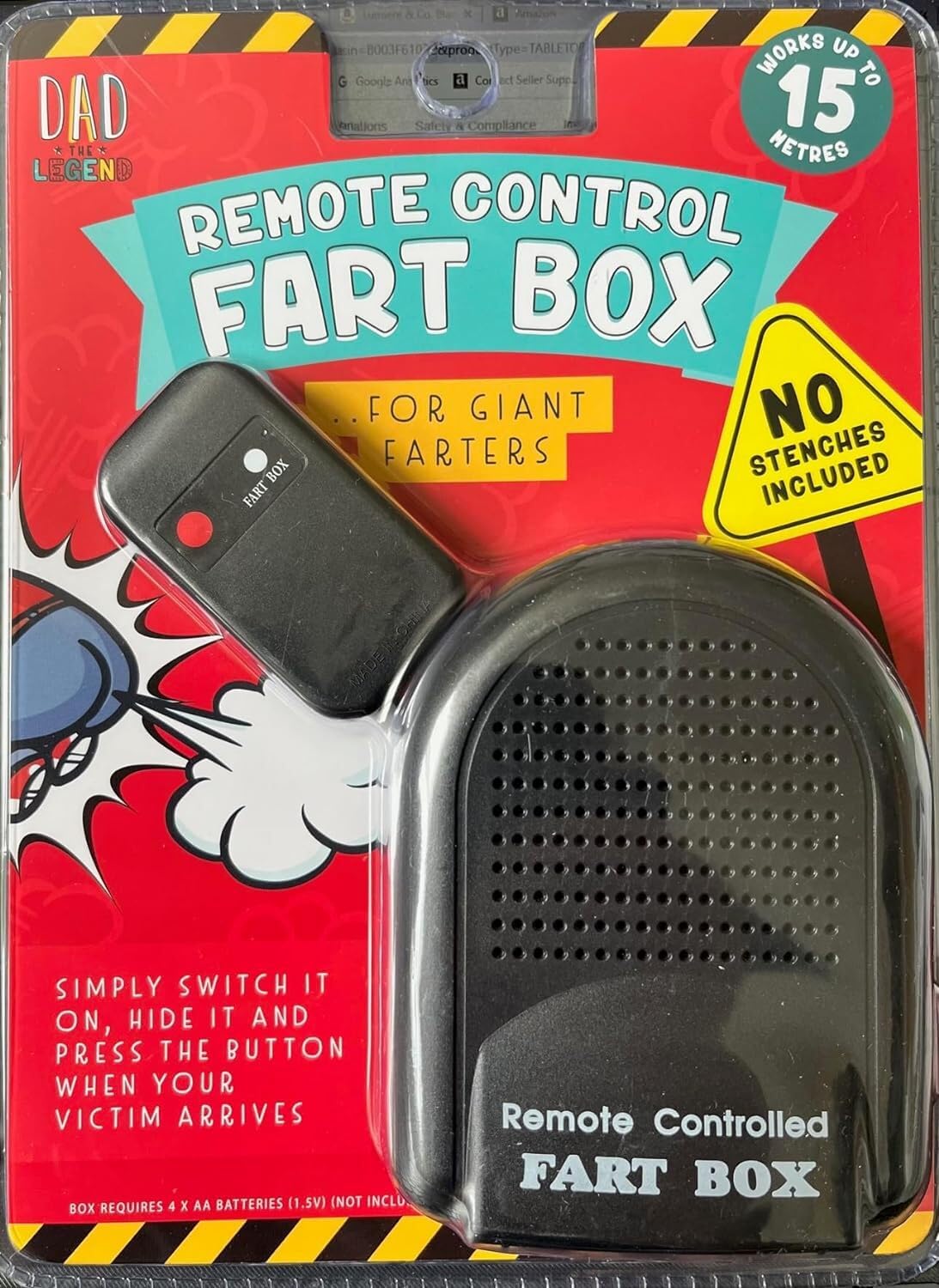 Fart Box with Remote Control - Hilarious Novelty Practical Joke Gift for All Ages