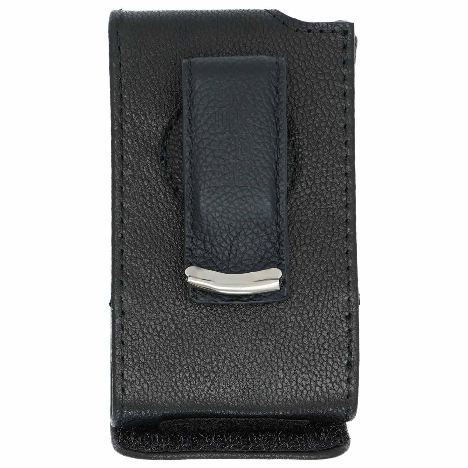 caseroxx vera pelle Borsa per pompa insulina compatibile con le pompe insulina Medtronic MiniMed serie 600 e 780G, fondina di protezione con clip da cintura in nero