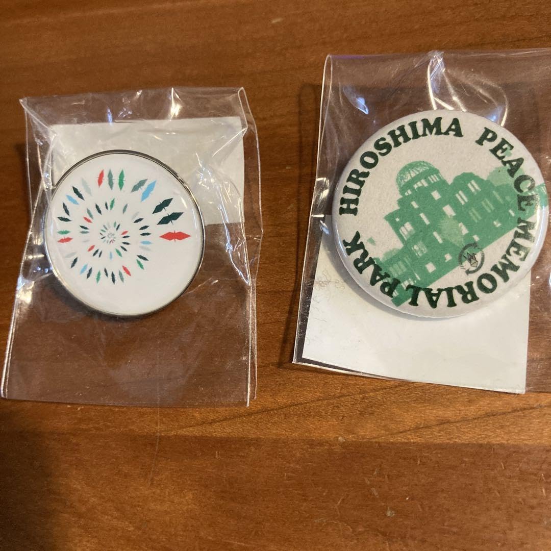Amazon.co.jp: 広島市折り鶴タワーお土産品 缶バッチマグネット3