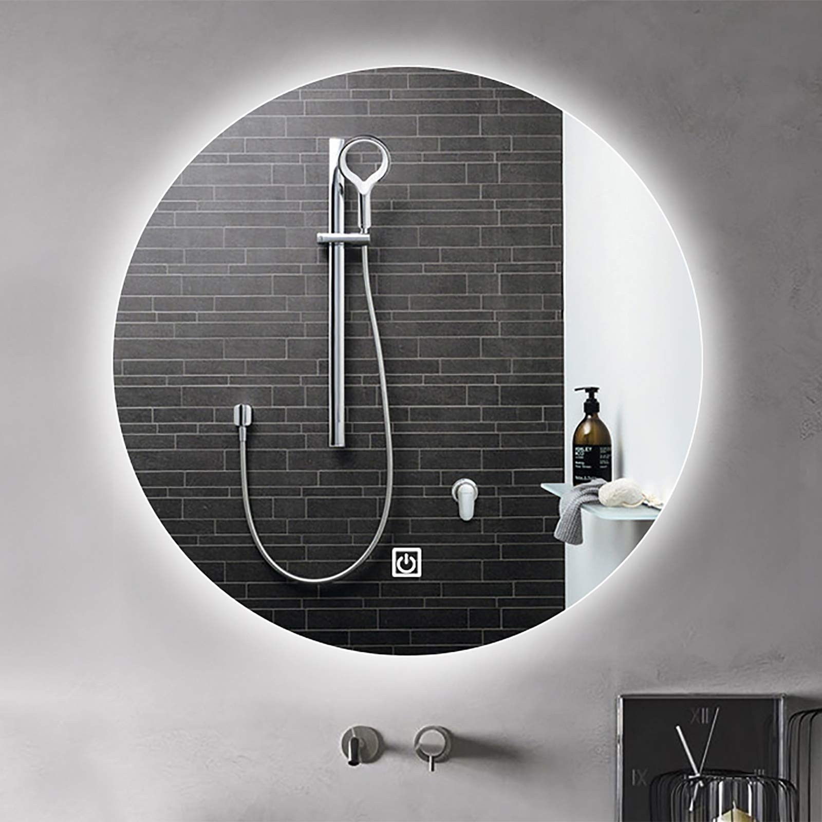 Rotondo retroilluminato a LED Illuminato Bagno LED Illuminato Rasatura Hotel/Camera da Letto/Soggiorno, 50 cm, 60 cm, 70 cm, 80 cm