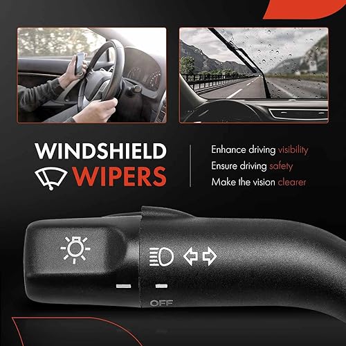 Miniatura 5 de A-Premium Interruptor de señal de giro, atenuador de faros delanteros multifunción compatible con Mazda 6 03-08, CX-7 07-09, CX-9 07-08, RX-8 04-10,