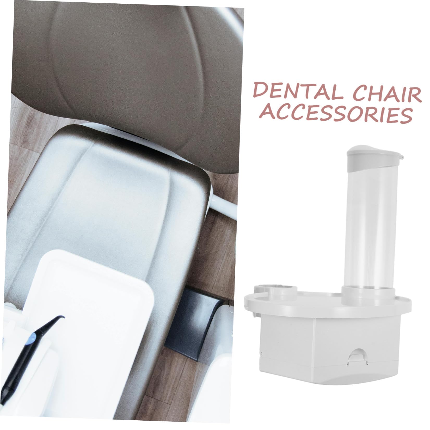 KOMBIUDA Vassoio Dentale 3 in 1 con Dispenser, Porta Bicchieri e Fazzoletti per Studio Odontoiatrico
