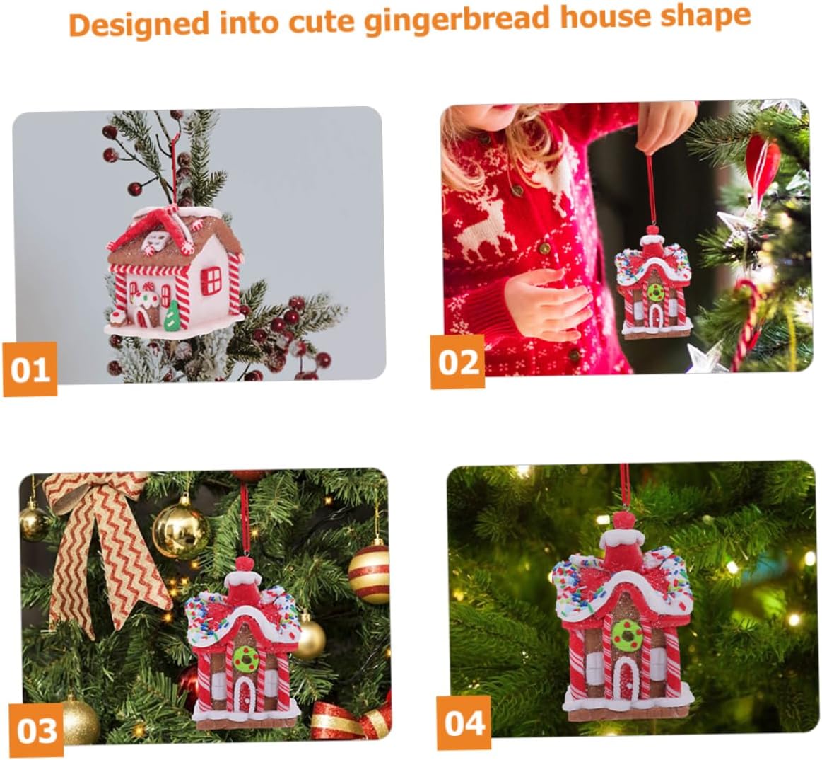 Cabilock 4pcs Hanging Ornaments Xmas Tree Decorations for Holiday Home Decor Sturdy Polymer Christmas Pendants Reusable Xmas Party Accessories Create Festive Atmosphere