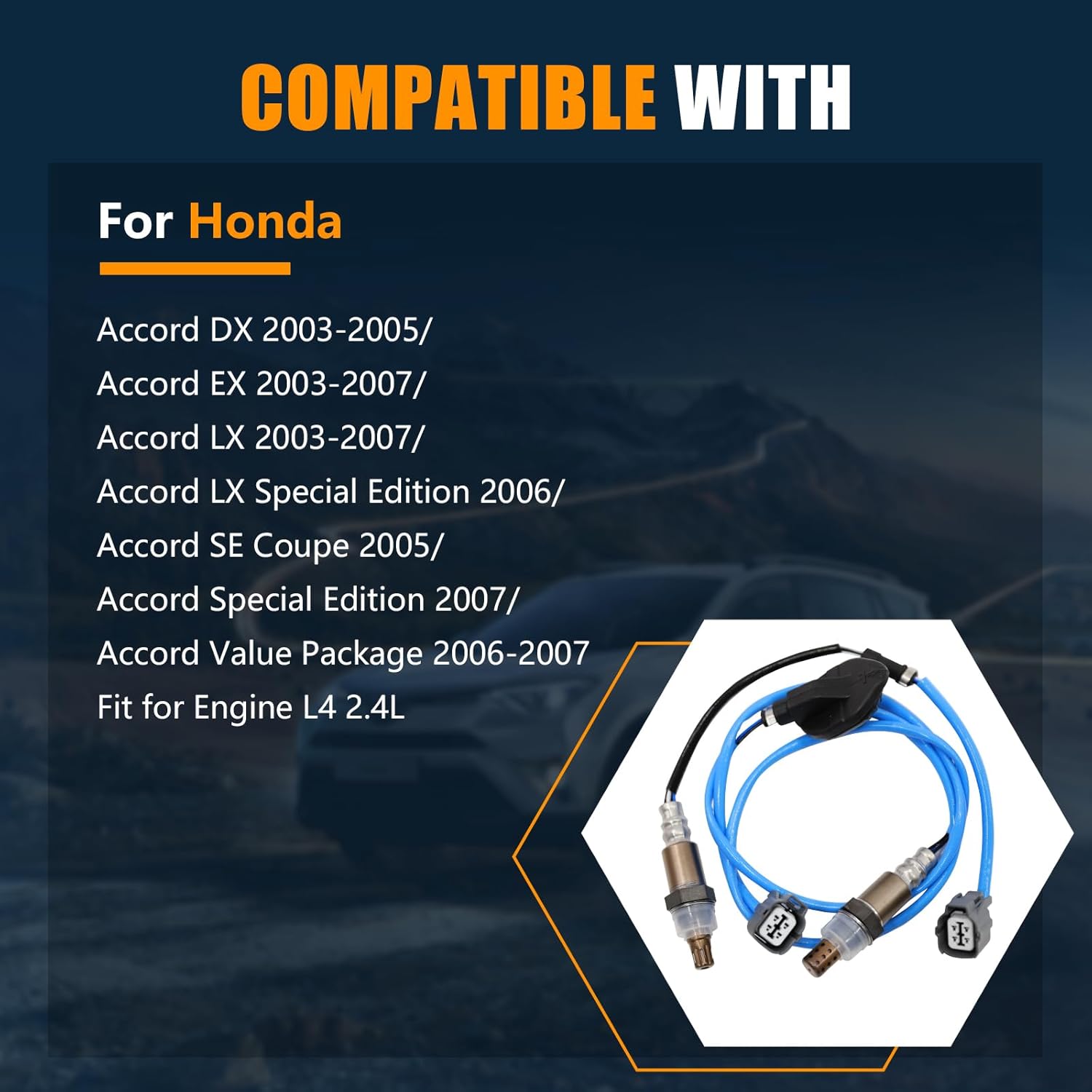 Standout Oxygen(O2) Sensor Upstream234-9040 Downstream234-4797 Compatible with Honda Accord 2003-2007 L4-2.4L Fit for Engine L4 2.4L