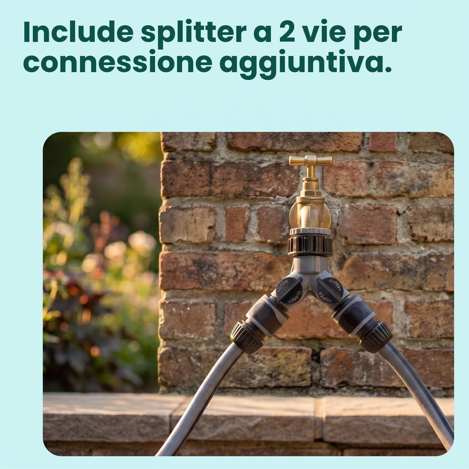 VONROC Avvolgitubo Automatico con Tubo Premium 20 m | Riavvolgimento Automatico | Pistola a 8 Getti | Avvolgitubo da Parete per Irrigazione Giardino, Grigio