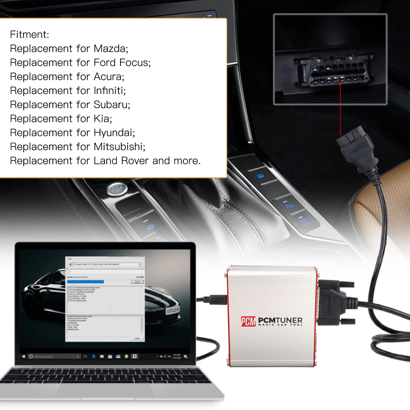 EBTOOLS Autodiagnosetool ABS Metall 74 Module OBD2 Scanner ECU Clone Programmer Chip Turing Autodiagnosetool für PCMtuner Software Version 1.21