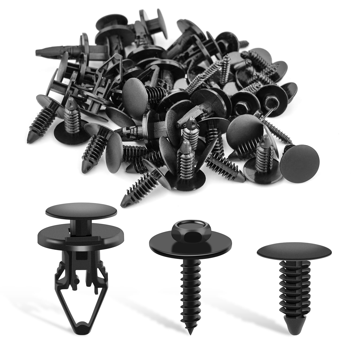 GOOACC 45Pcs Radiator Yoke, Fender & Bumper Shield Retainer Hex Head Tapping Screw Bumper Fascia Flares & Air Dam Retainer for Ford Buick Cadillac Dodge