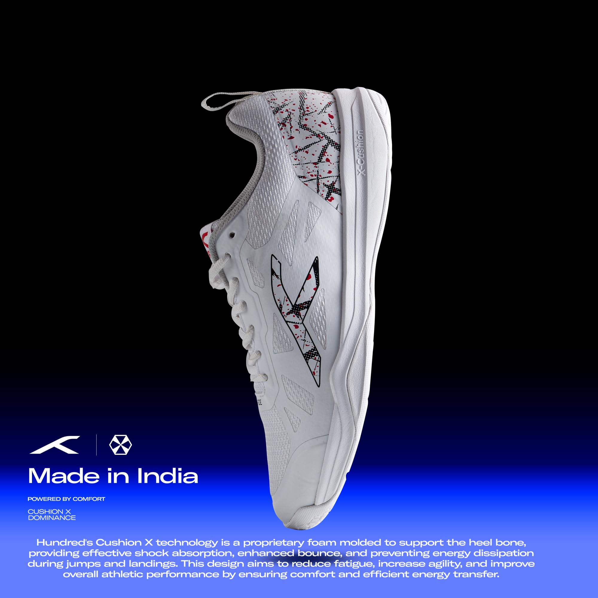 HUNDRED Blade Non-Marking, Zapatos de bádminton Hombre